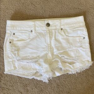 AEO High Waist Stretch Ripped Shorts (8)